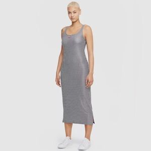 NIKE icon clash houndstooth midi dress